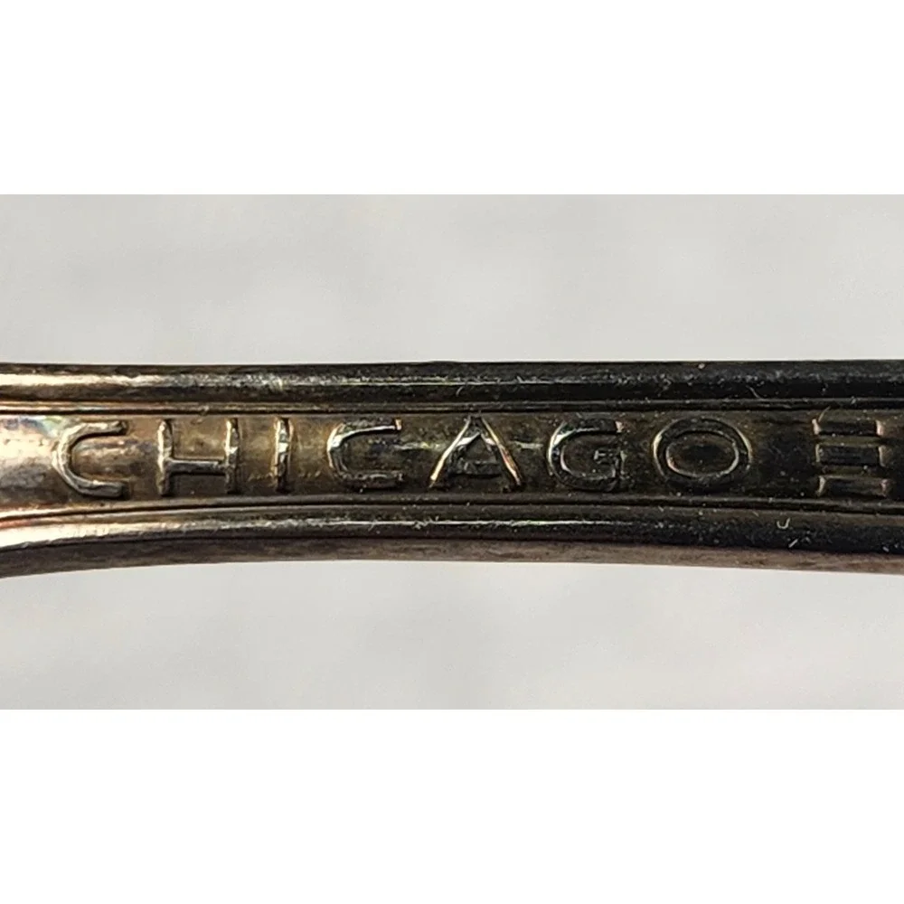 1933 Chicago Science Court Worlds Fair Souvenir Spoon Oneida Century Of Progress